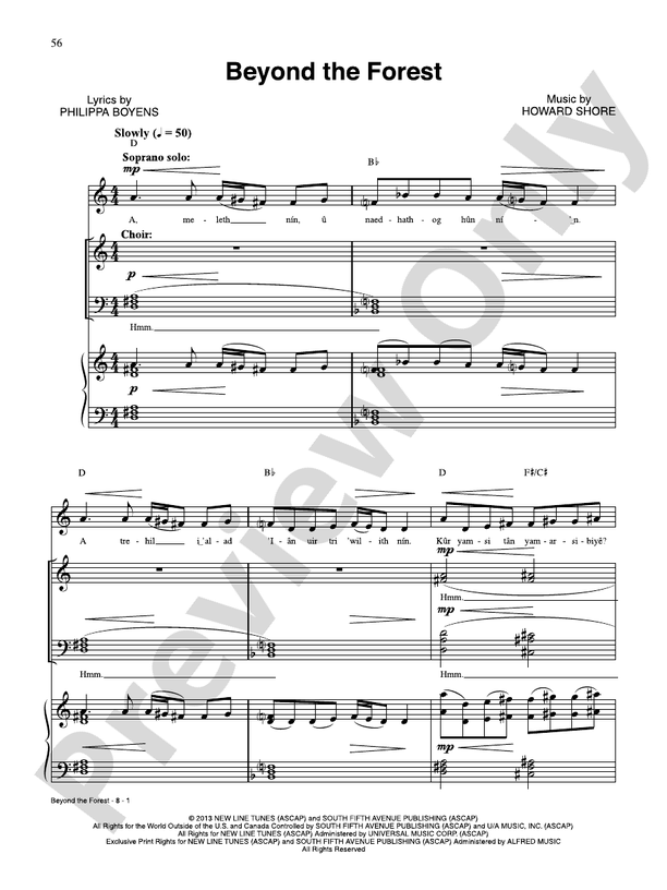 Beyond the Forest (from The Hobbit: The Desolation of Smaug) - PVG (Digital Download)