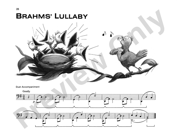Brahms' Lullaby - Piano Solo with Optional Duet Accompaniments (Digital Download)