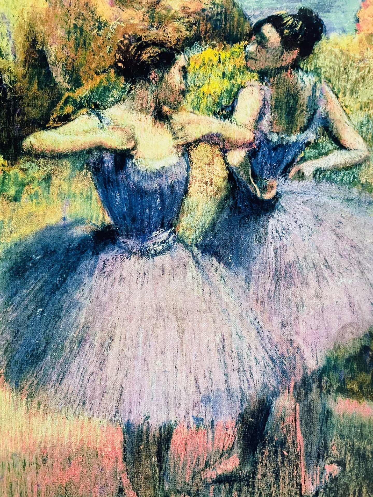 Greeting Card - Dancers in Violet by Degas