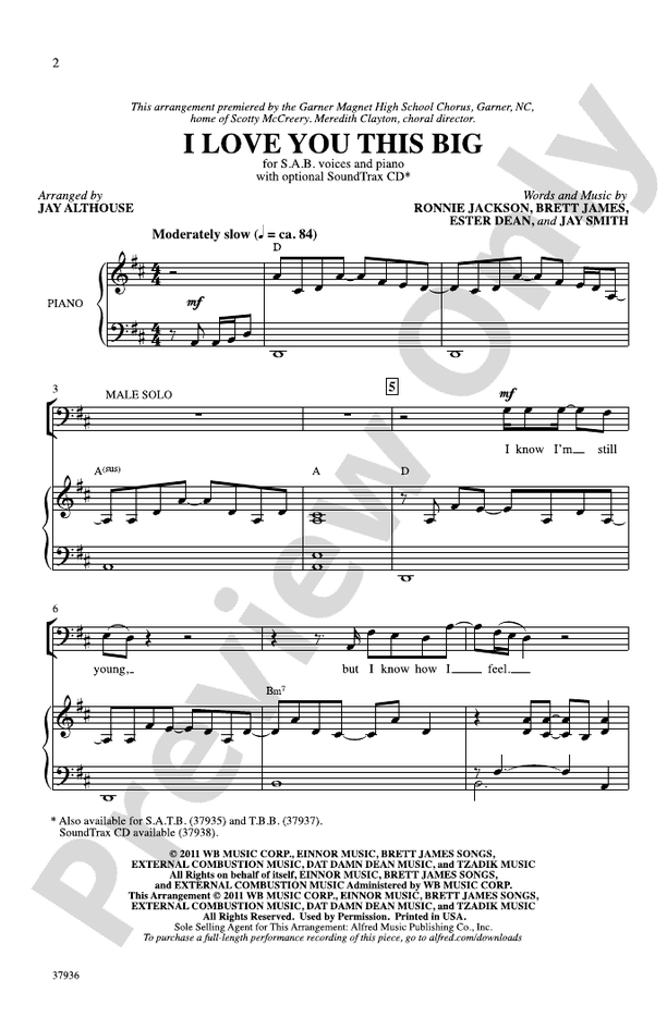 I Love You This Big – SAB Choral Octavo (Digital Download)