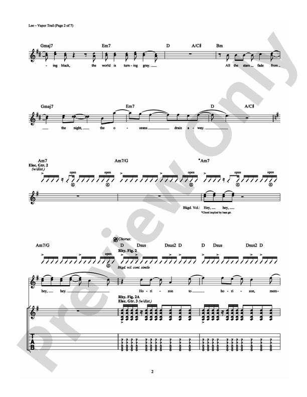 Vapor Trail - Guitar TAB (Digital Download)
