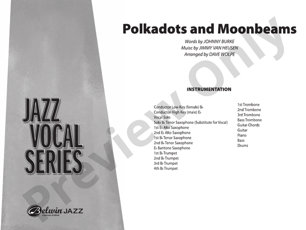 Polkadots and Moonbeams - Jazz Ensemble Conductor Score & Parts(Digital Download)