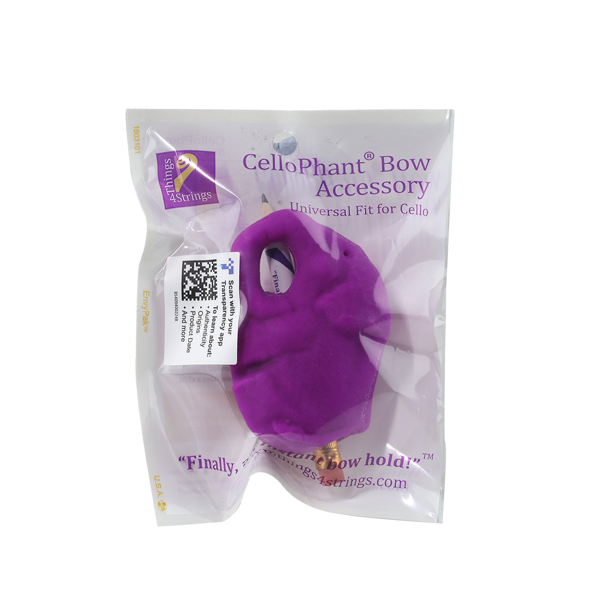 Things 4 Strings CelloPhant Bow Hold Accessory Purple