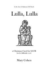 Lulla, Lulla - SATB Chorus (Digital Download)
