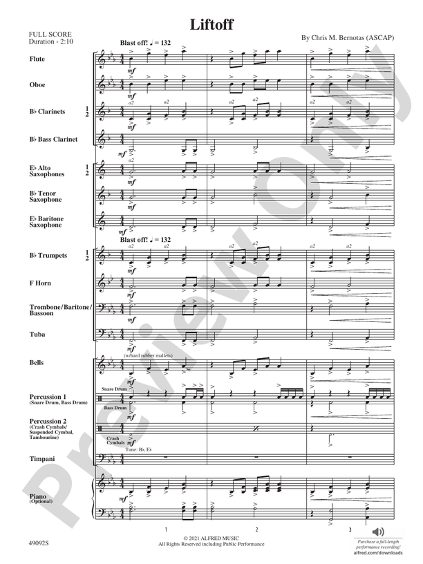 Liftoff - Concert Band Conductor Score & Parts (Digital Download)