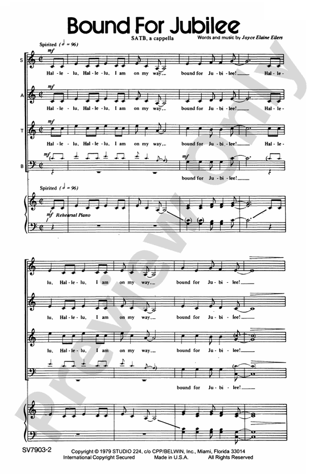 Bound for Jubilee – SATB Choral Octavo (Digital Download)