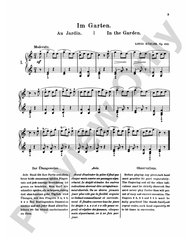 Kohler - Children's Album, Op. 210 - Piano Solo (Digital Download)