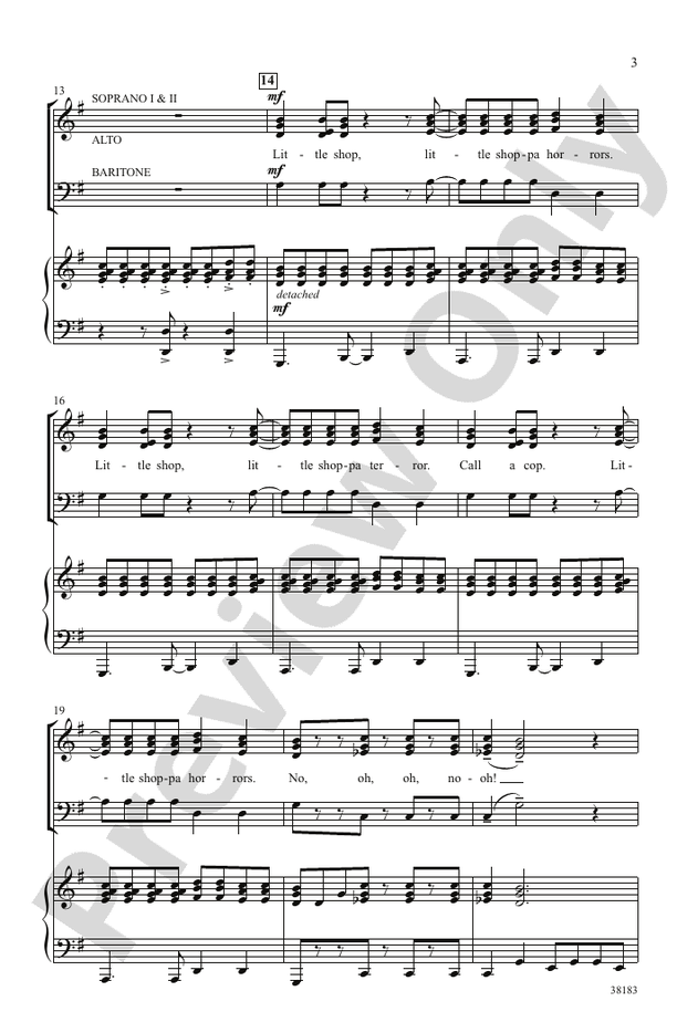Little Shop of Horrors: A Choral Medley - SAB Choral Octavo (Digital Download)