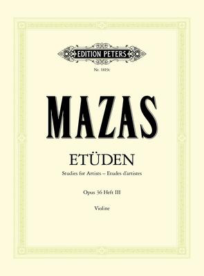 Mazas - Etudes Op36 Vol 3: 18 Virtuoso Studies - Violin Solos - Peters EP1819C