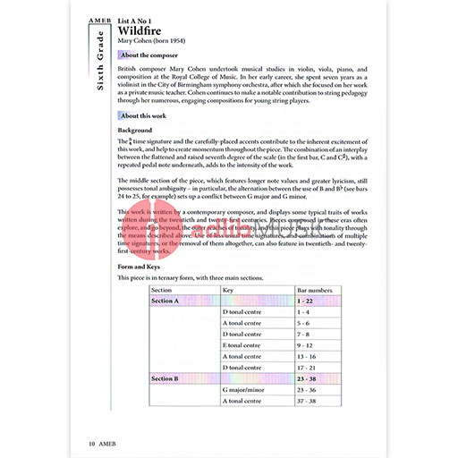AMEB Series 9 Grade 6 - Violin CD Recording & Handbook AMEB 1202728046