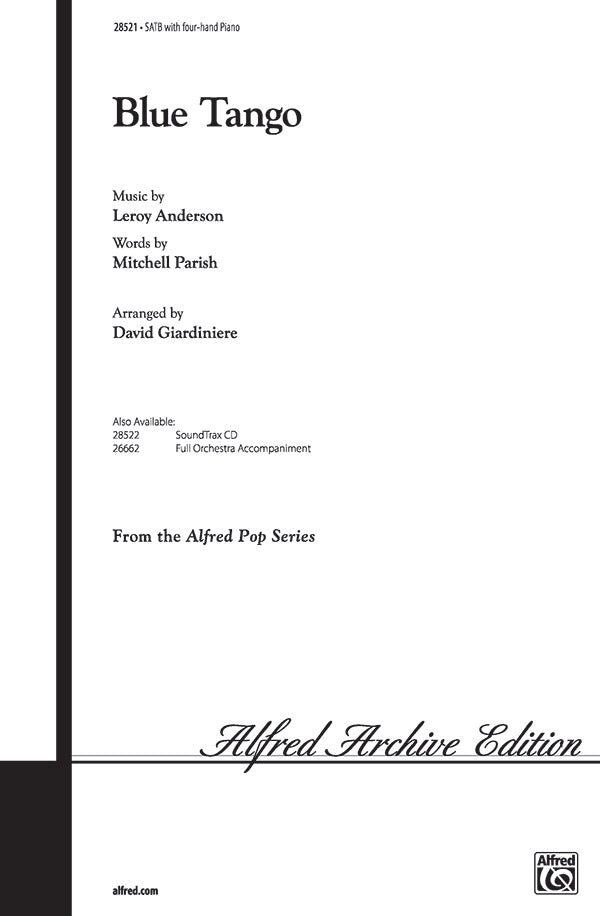 BLUE TANGO SATB WITH 4 HAND PIANO