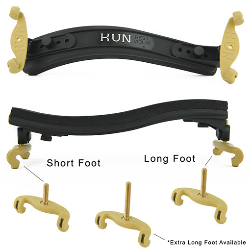Kun Shoulder Rest Foot Short for Violin 3/4-1/2