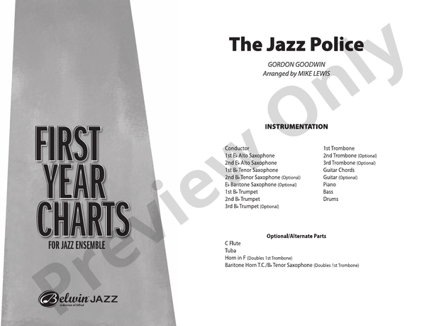 The Jazz Police (Grade 1) - Jazz Ensemble Conductor Score & Parts(Digital Download)