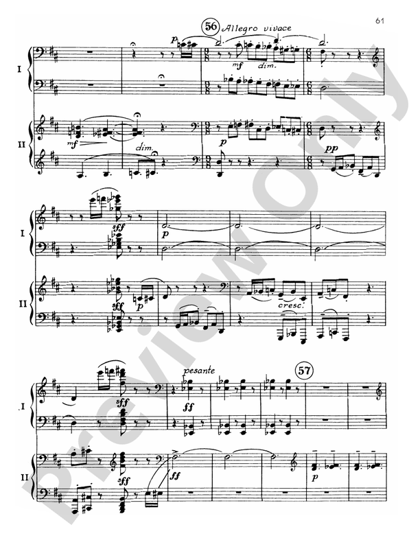 Symphonic Dances, Opus 45 - III. Lento assai / Allegro vivace - 2 Pianos, 4 Hands (Digital Download)