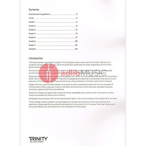 Trinity Violin Scales Arpeggios Studies From 2016