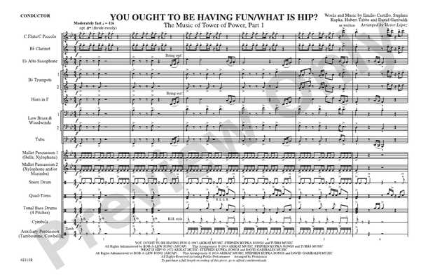 You Ought to Be Having Fun / What Is Hip? – Marching Band Conductor Score & Parts (Digital Download)