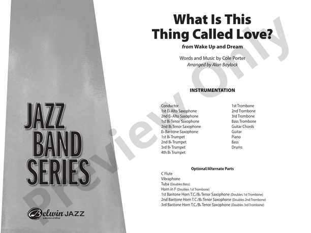 What Is This Thing Called Love? (Grade 3.5) – Jazz Ensemble Conductor Score & Parts (Digital Download)