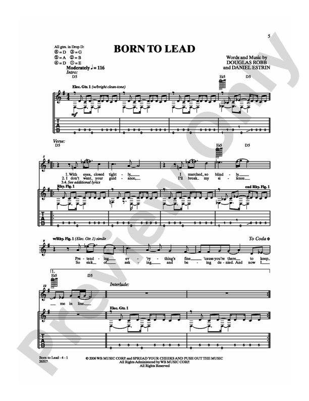 Born to Lead - Guitar TAB (Digital Download)