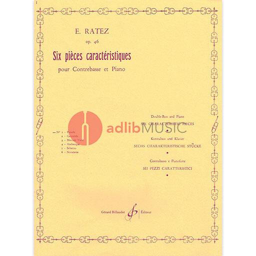 Ratez - Characteristic Piece Op46/1 Parade - Double Bass Billaudot CC994