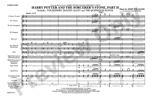 Harry Potter and the Sorcerer's Stone, Part II – Marching Band Conductor Score & Parts (Digital Download)