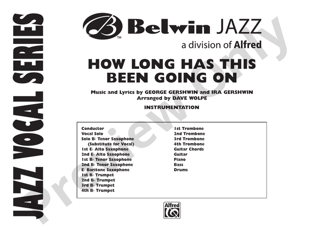 How Long Has This Been Going On - Jazz Ensemble Conductor Score & Parts(Digital Download)