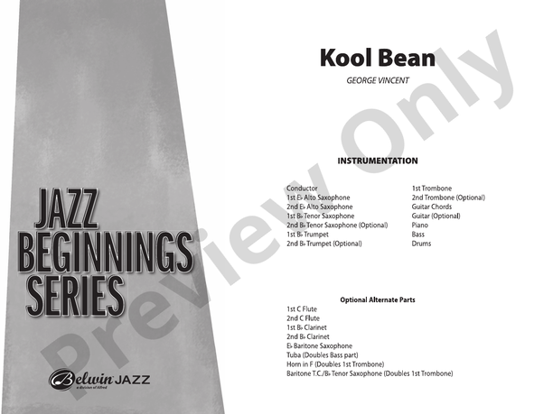 Kool Bean - Jazz Ensemble Conductor Score & Parts(Digital Download)