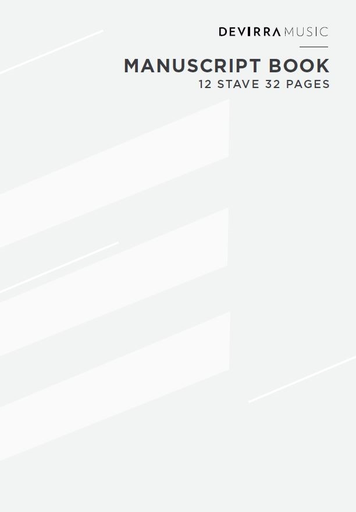 Devirra Music Manuscript Book 12 Stave 32 Page