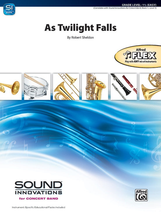 As Twilight Falls (Grade 1.5) - Concert Band Conductor Score & Parts (Digital Download)
