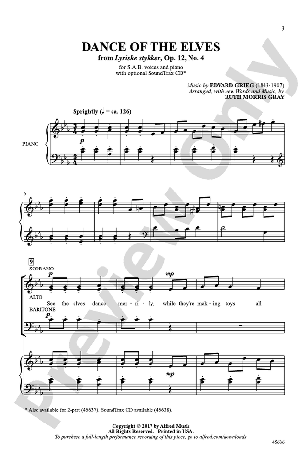 Dance of the Elves – SAB Choral Octavo (Digital Download)
