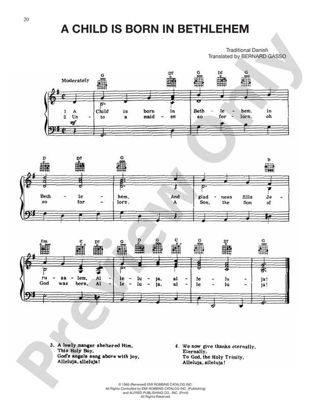 A Child Is Born in Bethlehem - PVG (Digital Download)