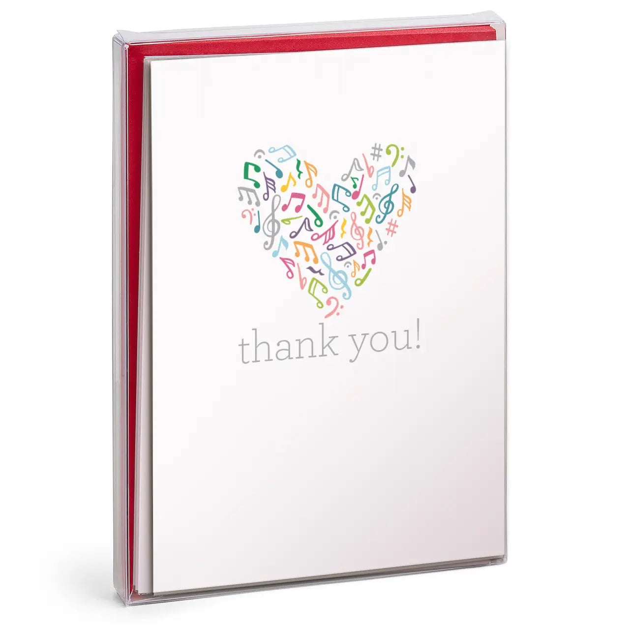 Greeting Card Music Heart "Thank You" Boxed Note Cards set of 8