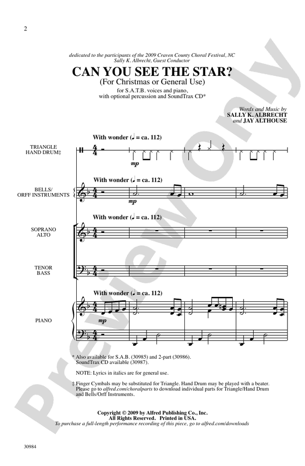 Can You See the Star? – SATB Choral Octavo (Digital Download)