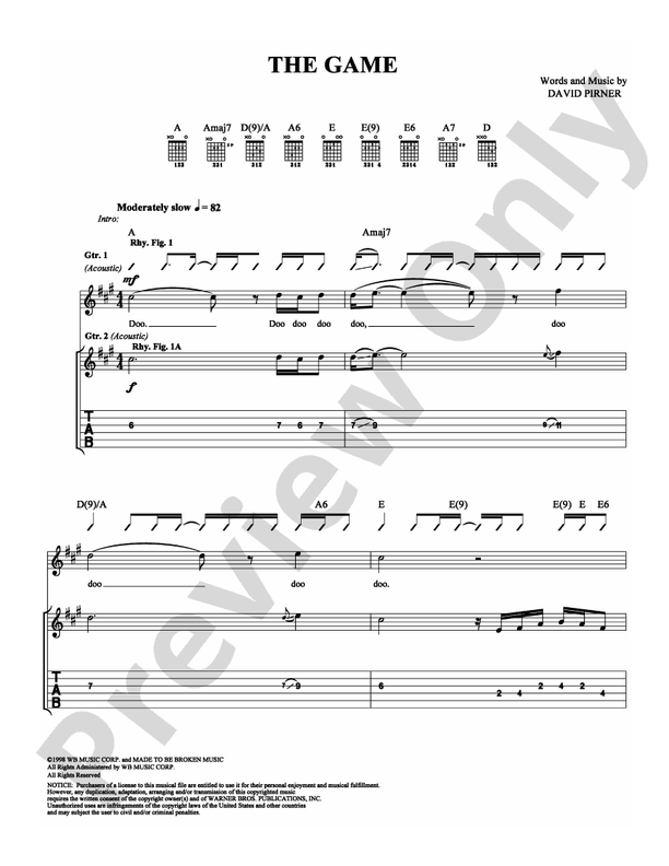 The Game - Soul Asylum - Guitar TAB (Digital Download)