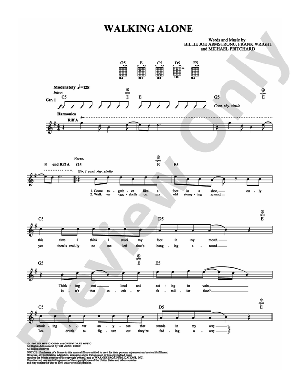 Walking Alone - Guitar TAB (Digital Download)