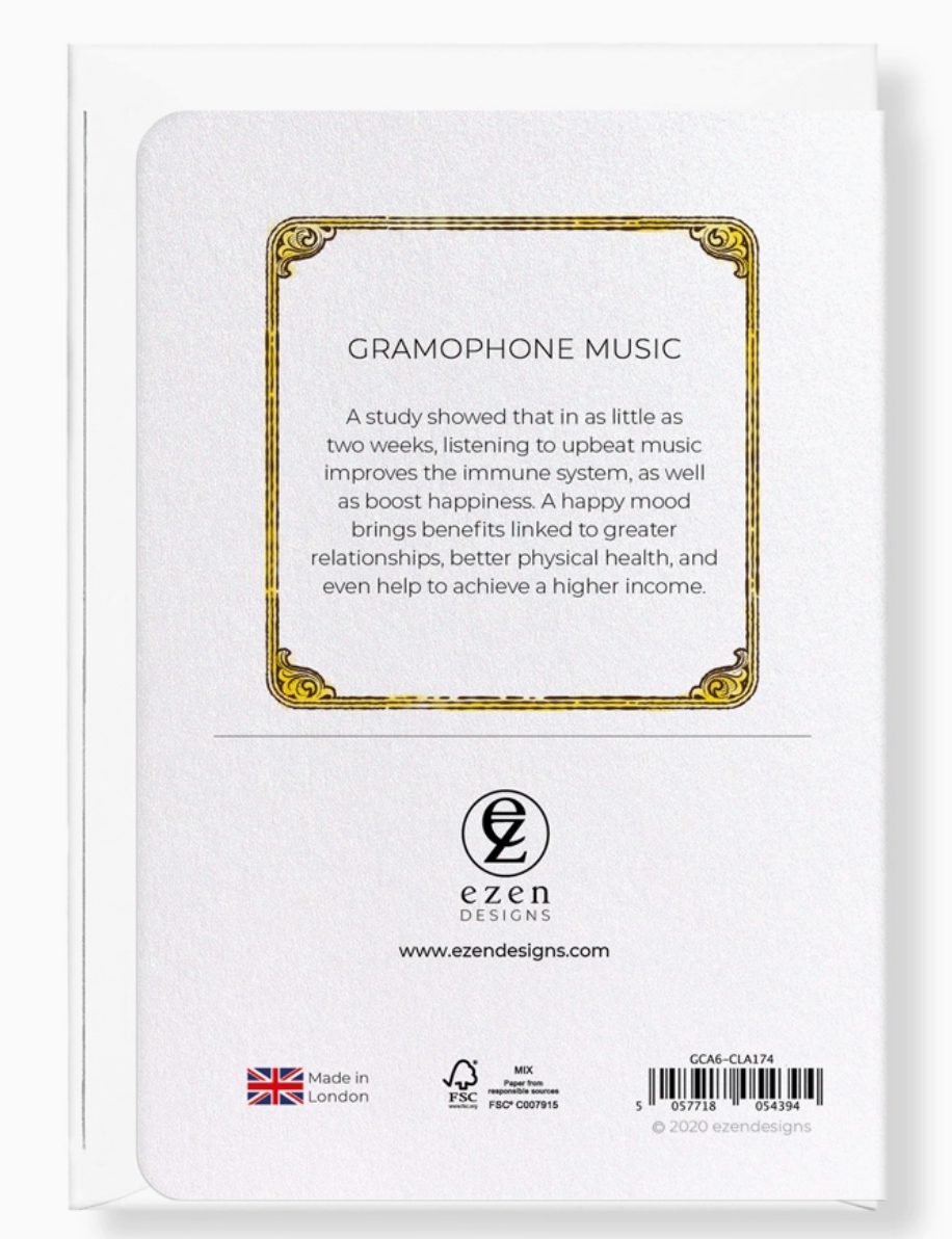 Greeting Card Birthday Music Score: Victorian Greeting Card