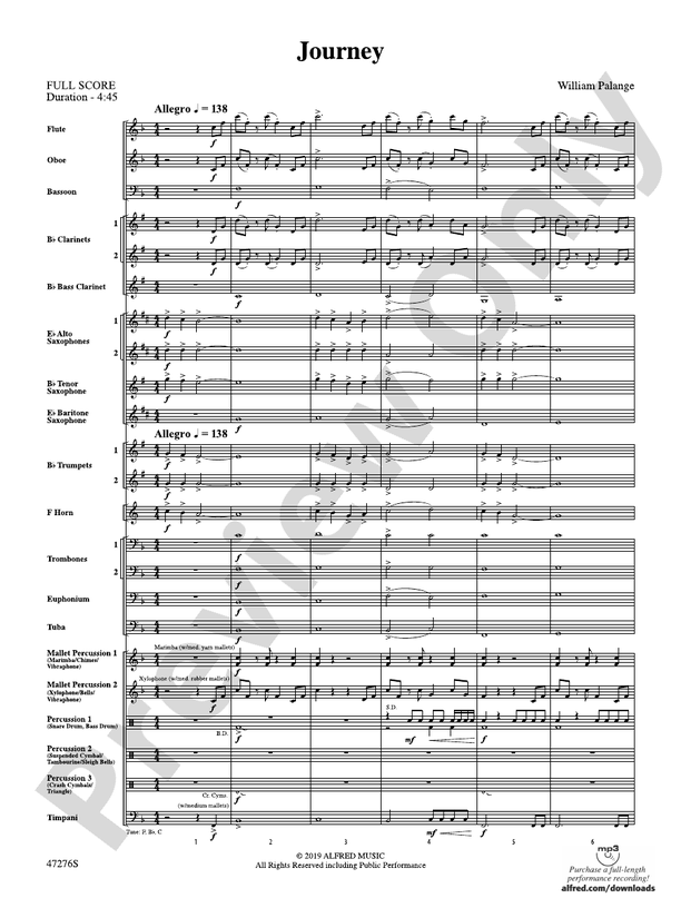 Journey - Concert Band Conductor Score & Parts (Digital Download)