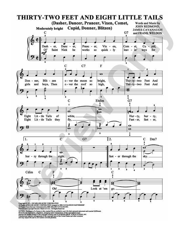 Thirty-Two Feet and Eight Little Tails - DSM-PS-0007228 - Easy Piano (Digital Download)