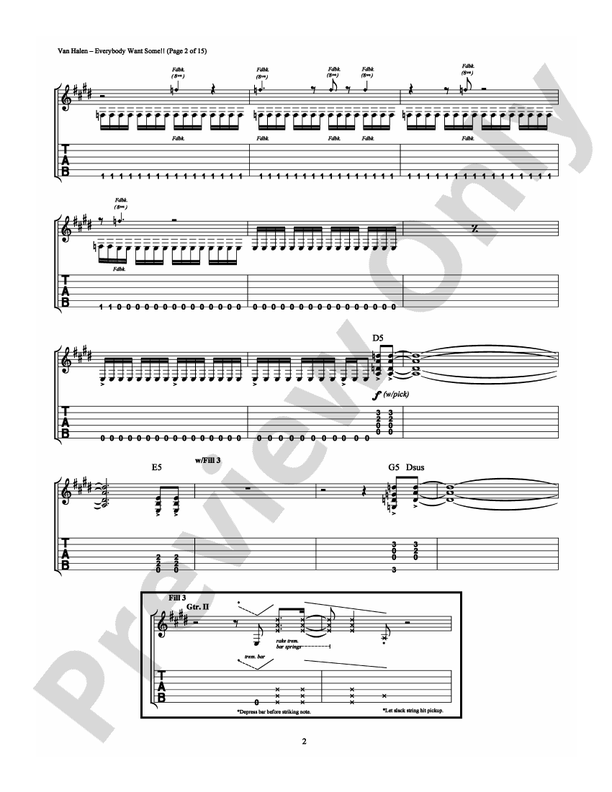 Everybody Wants Some!! - Guitar TAB (Digital Download)
