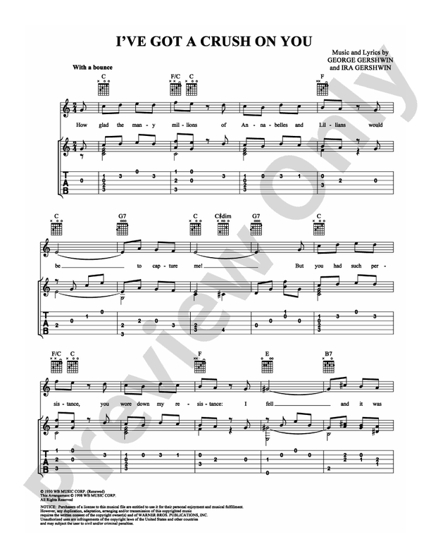 I've Got A Crush On You - Guitar TAB (Digital Download)