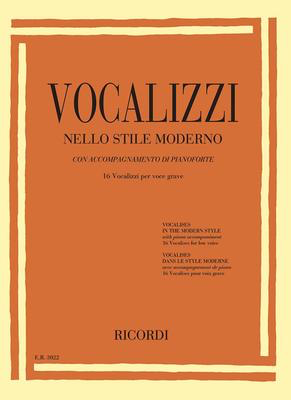 Vocalises in the Modern Style - 16 Vocalises for Low Voice - Various - Classical Vocal Low Voice Ricordi
