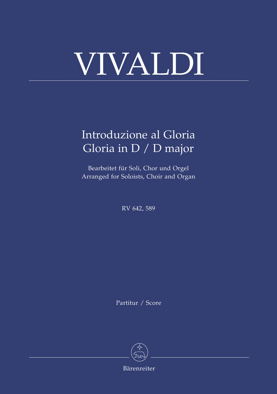 GLORIA IN D/INTROD AL GLORIA VOCAL SC