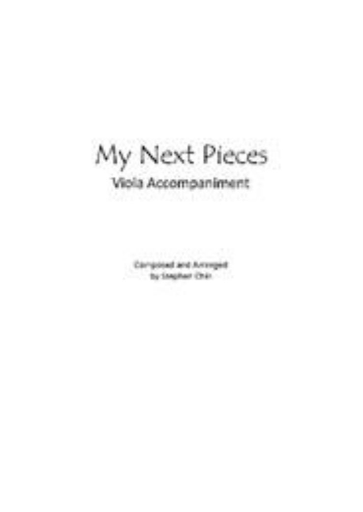 Chin - My Next Pieces - Viola Accompaniment Everything String ES135AVA