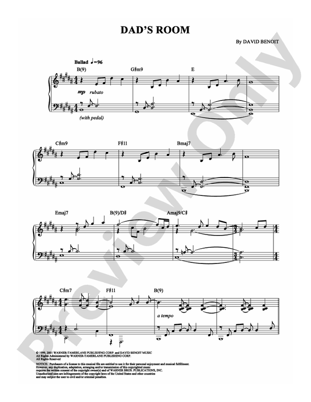 Dad's Room - Piano (Digital Download)