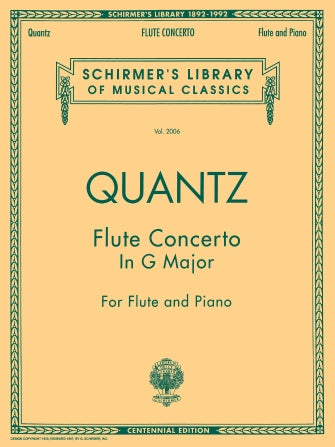 Quantz - Concerto in GMaj - Flute/Piano Accompaniment Schirmer 50482222