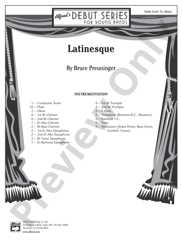 Latinesque - Concert Band Conductor Score & Parts (Digital Download)