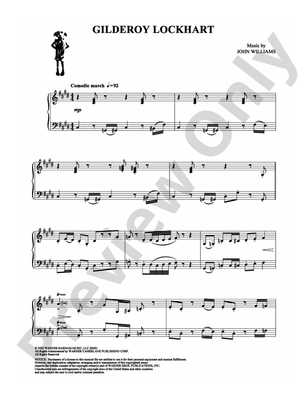 Gilderoy Lockhart (from Harry Potter and the Chamber of Secrets) - DSM-PS-0003650 - Piano Digital Download)