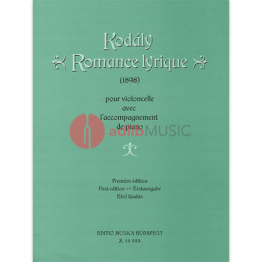 Kodaly - Romance Lyrique - Cello/Piano Accompaniment EMB Z1433