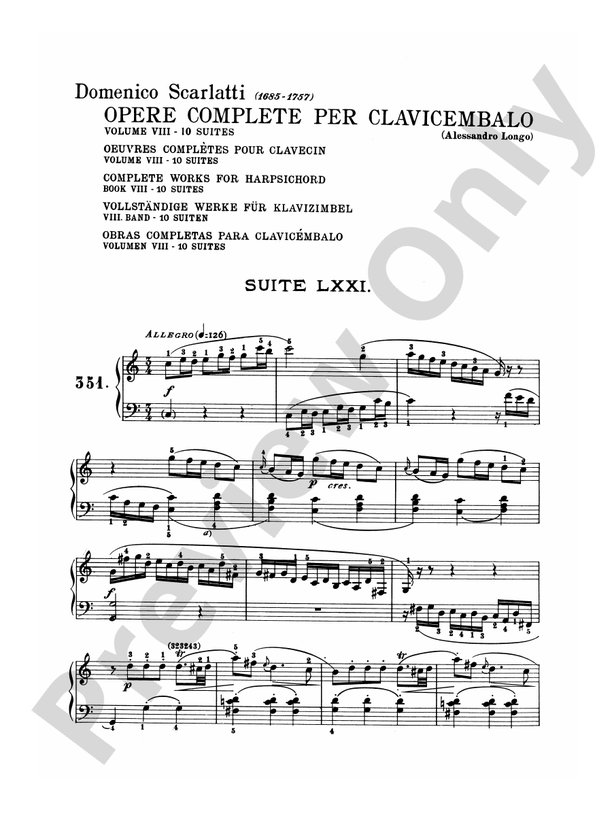 Scarlatti - The Complete Works, Volume VIII - Piano Solo (Digital Download)