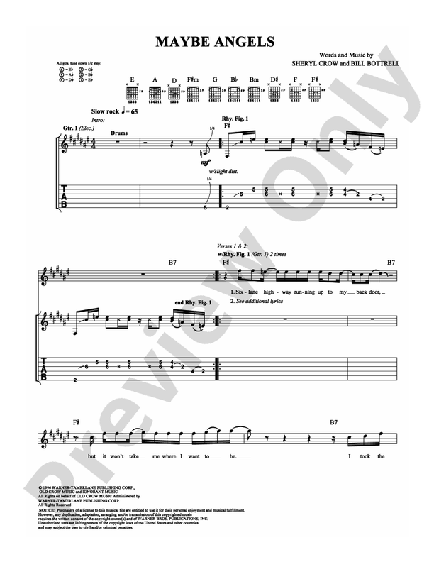 Maybe Angels - Guitar TAB (Digital Download)