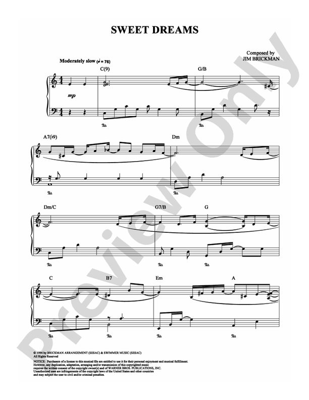 Sweet Dreams - DSM-PS-0001250 - Piano (Digital Download)